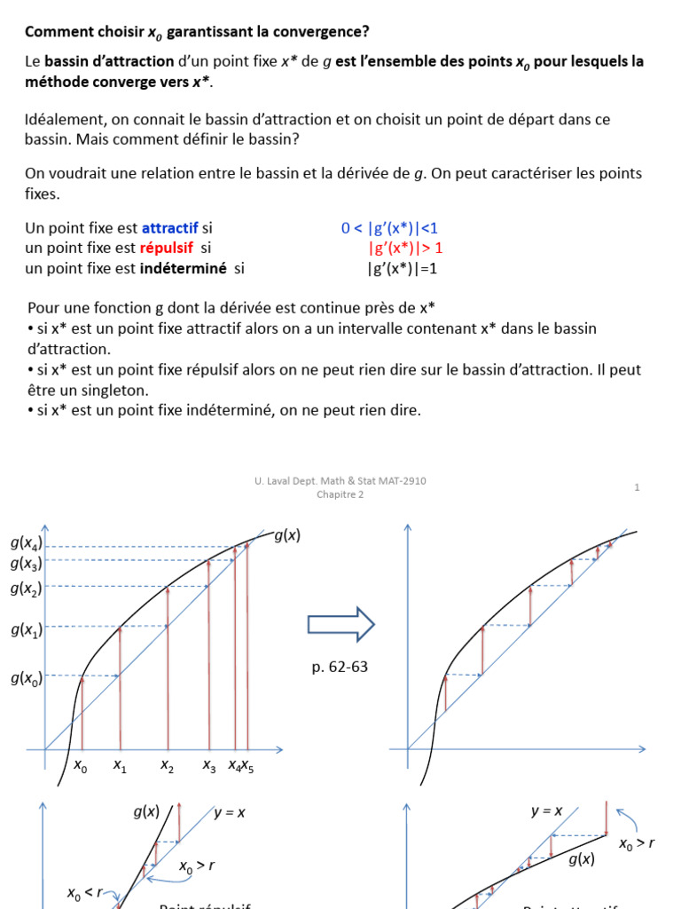 Méthodes de convergence des points fixes | PDF | Analyse mathématique ...