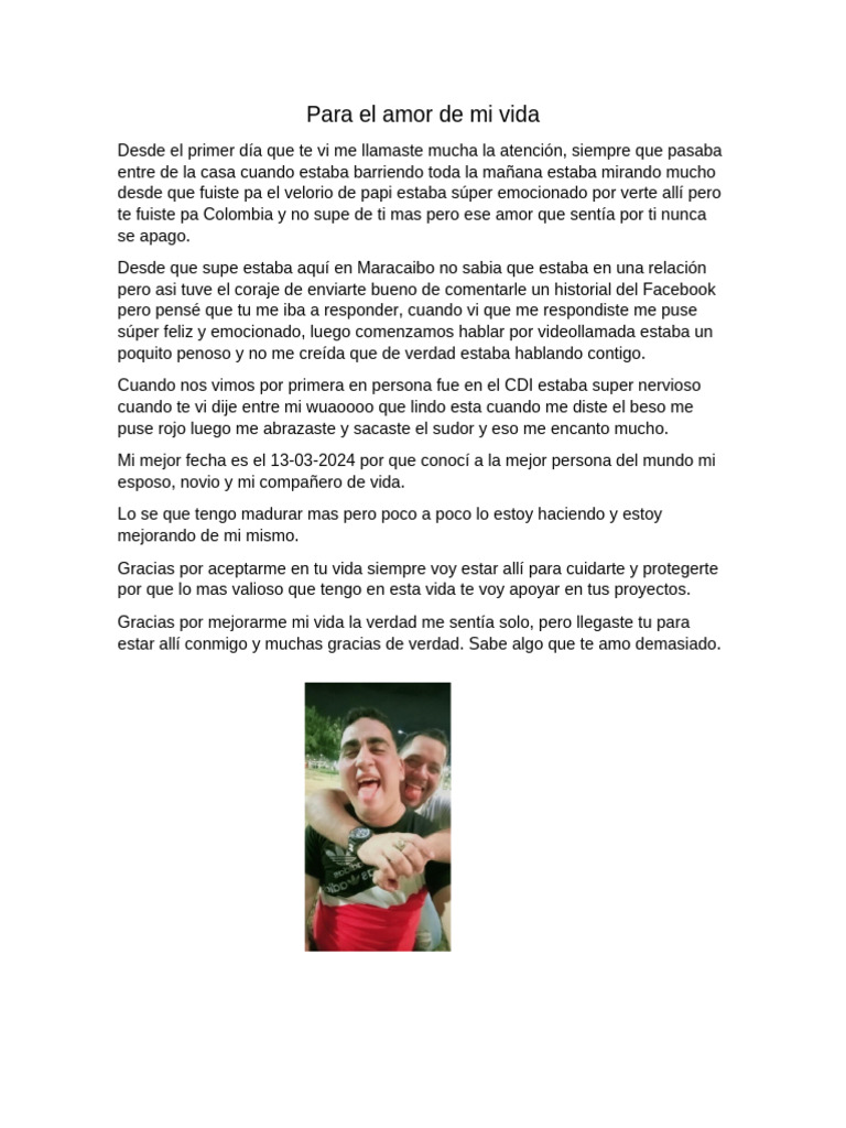 Para El Amor de Mi Vida | PDF