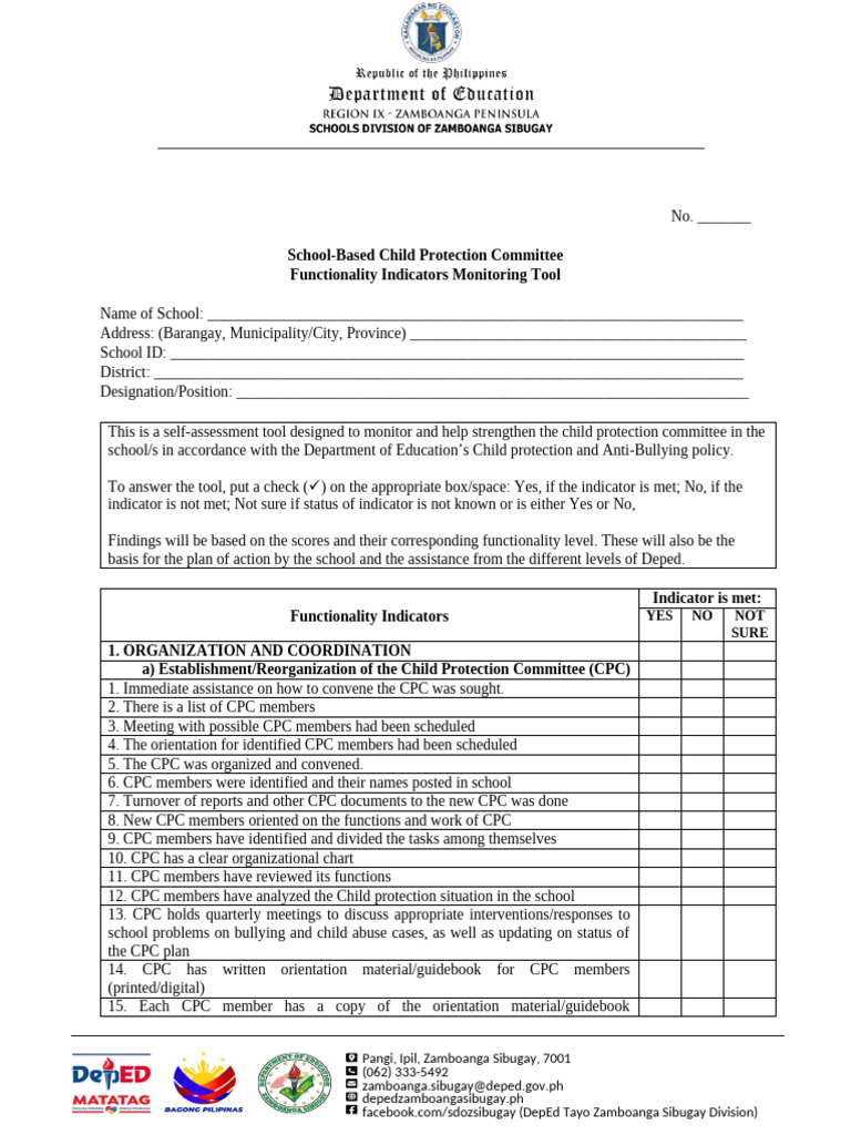 SBCPC Functionality Monitoring Tool | PDF | Bullying | Policy