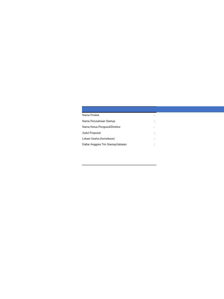 Identitas dan Rencana Startup PPBR | PDF