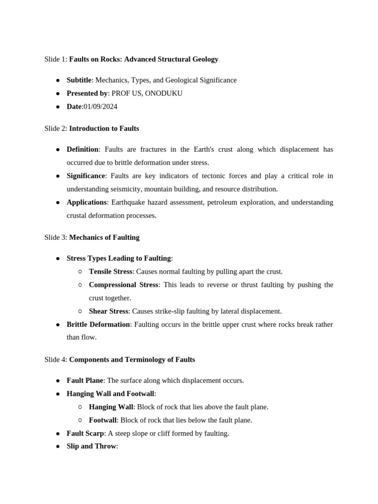 Advanced Faults in Structural Geology | PDF | Fault (Geology) | Geology