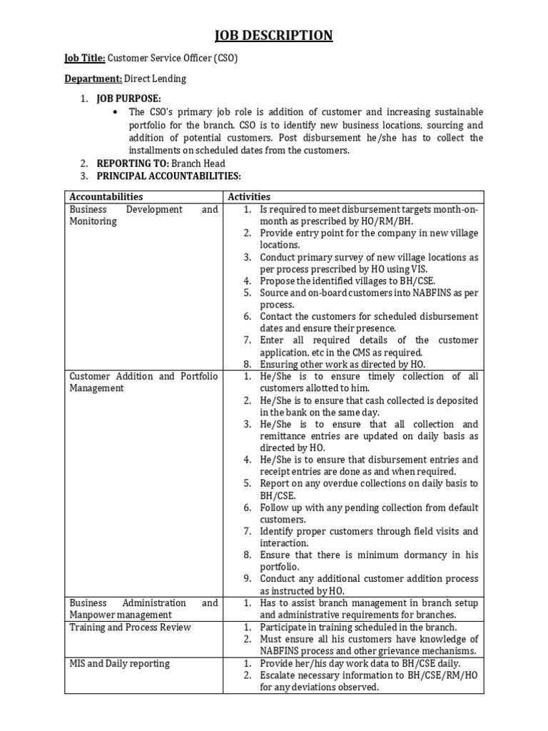 1618467939customer Service Officer | PDF | Business