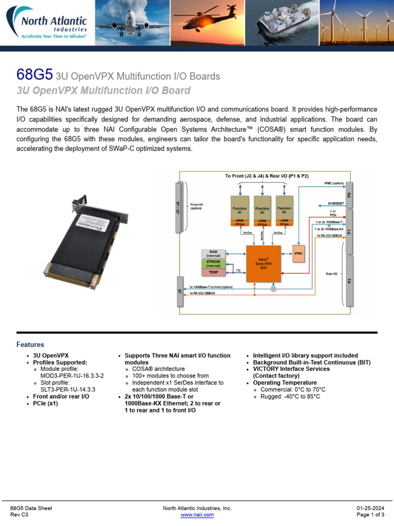 68G5 Data Sheet | PDF | Analog To Digital Converter | Relay