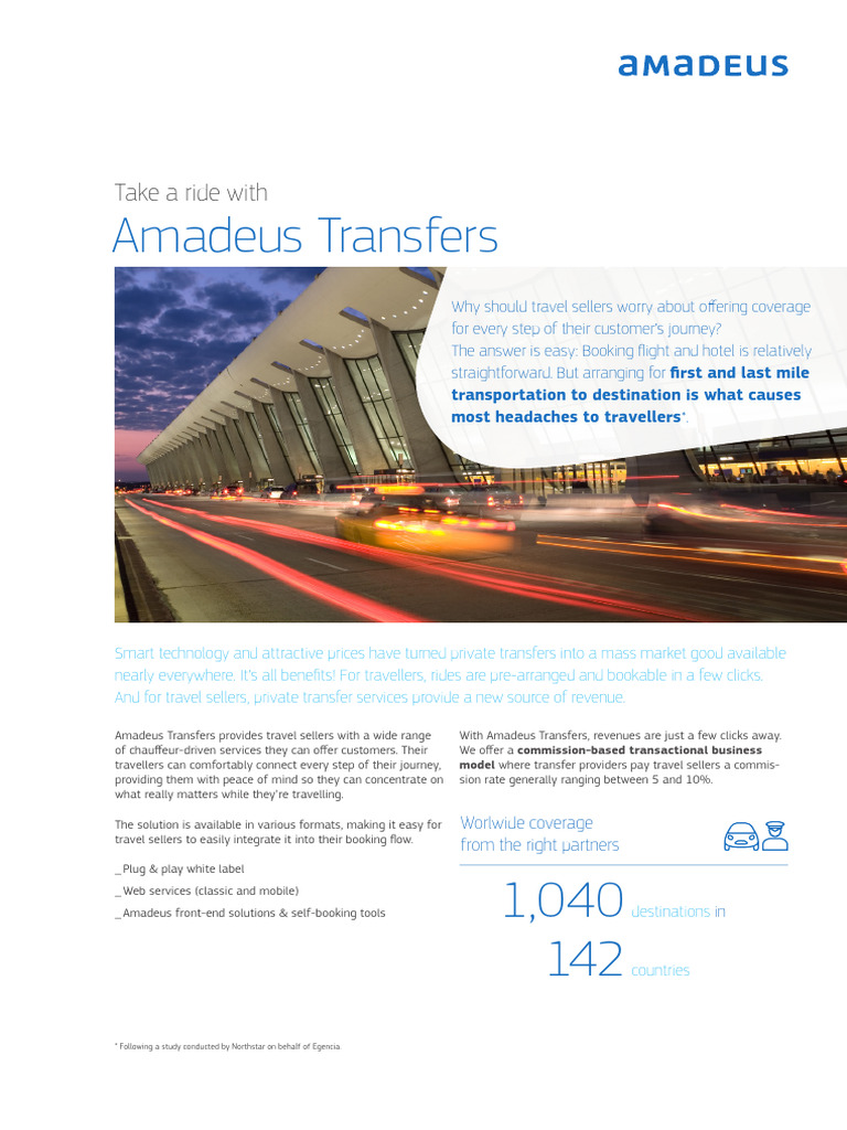 Amadeus Transfers for Travel Sellers | PDF | Web Service | World Wide Web