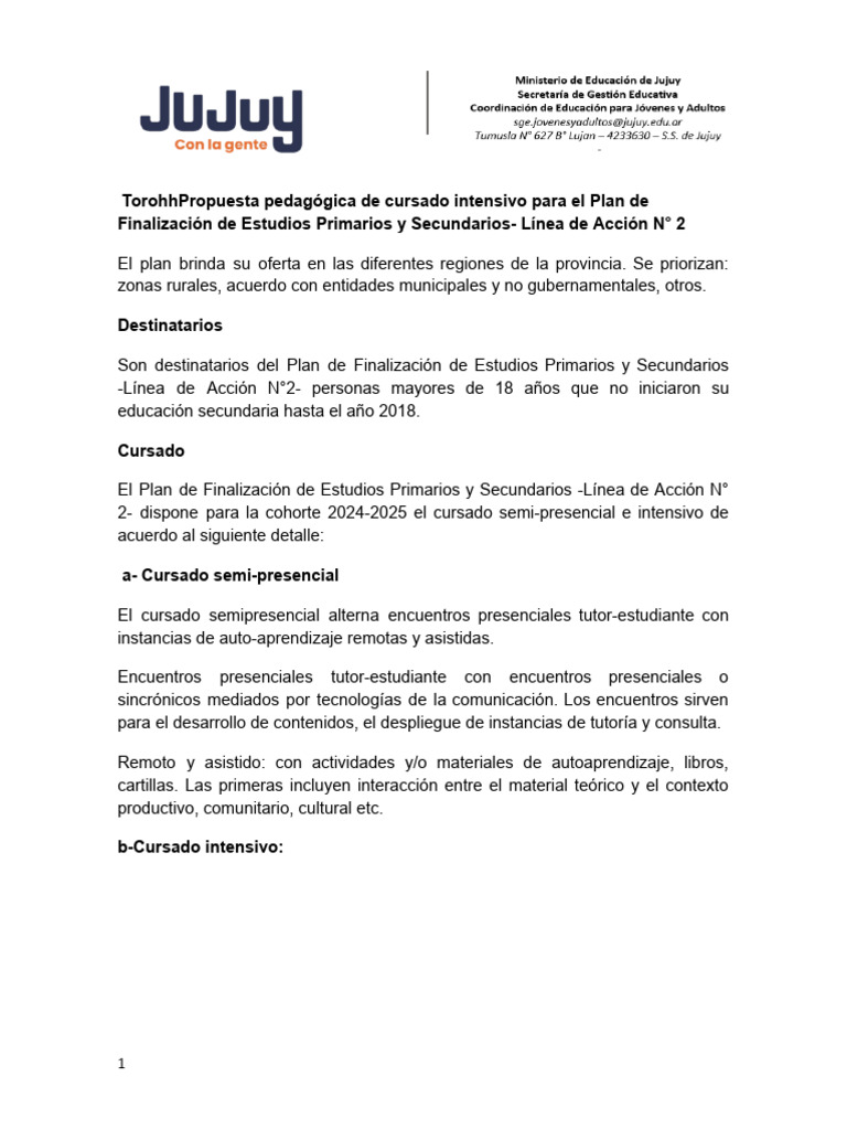 Capacitación Docentes Plan Fines 2024 | PDF | Evaluación | Plan de estudios