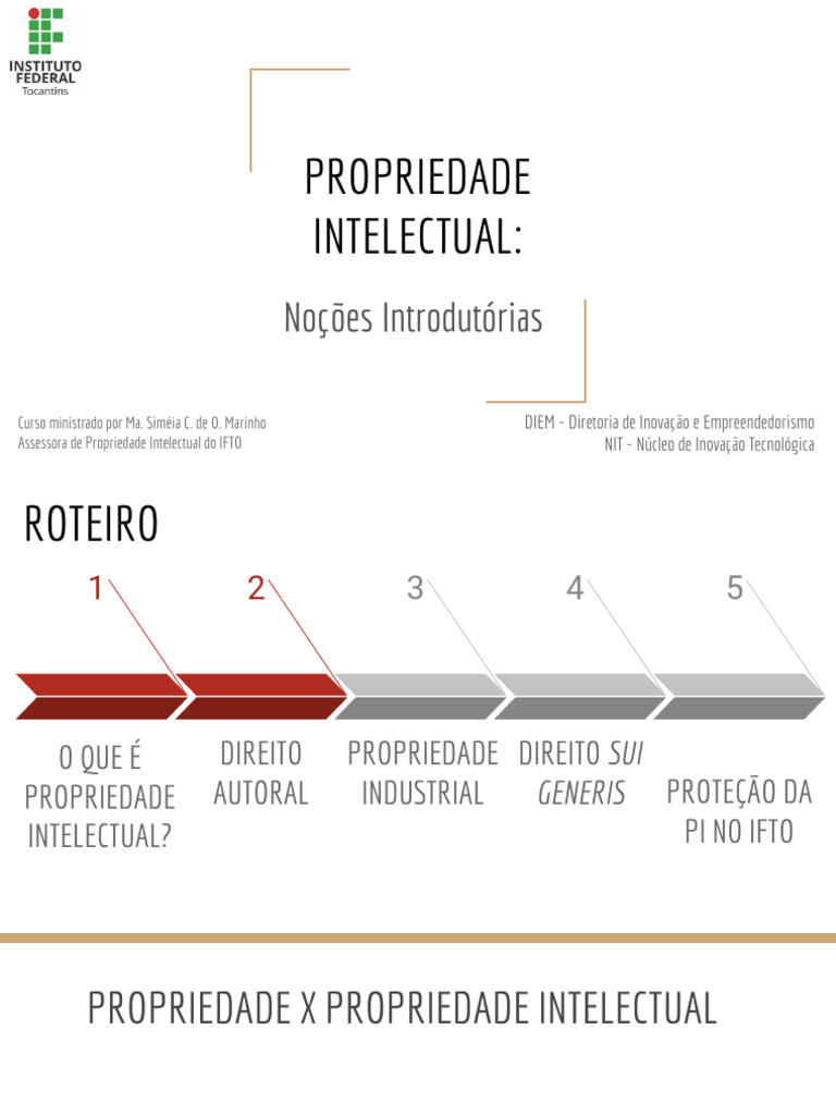 Introdução à Propriedade Intelectual | PDF | Propriedade intelectual ...