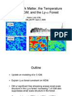 Adam Lidz- Warm Dark Matter, the Temperature of the IGM, and the Ly-α Forest