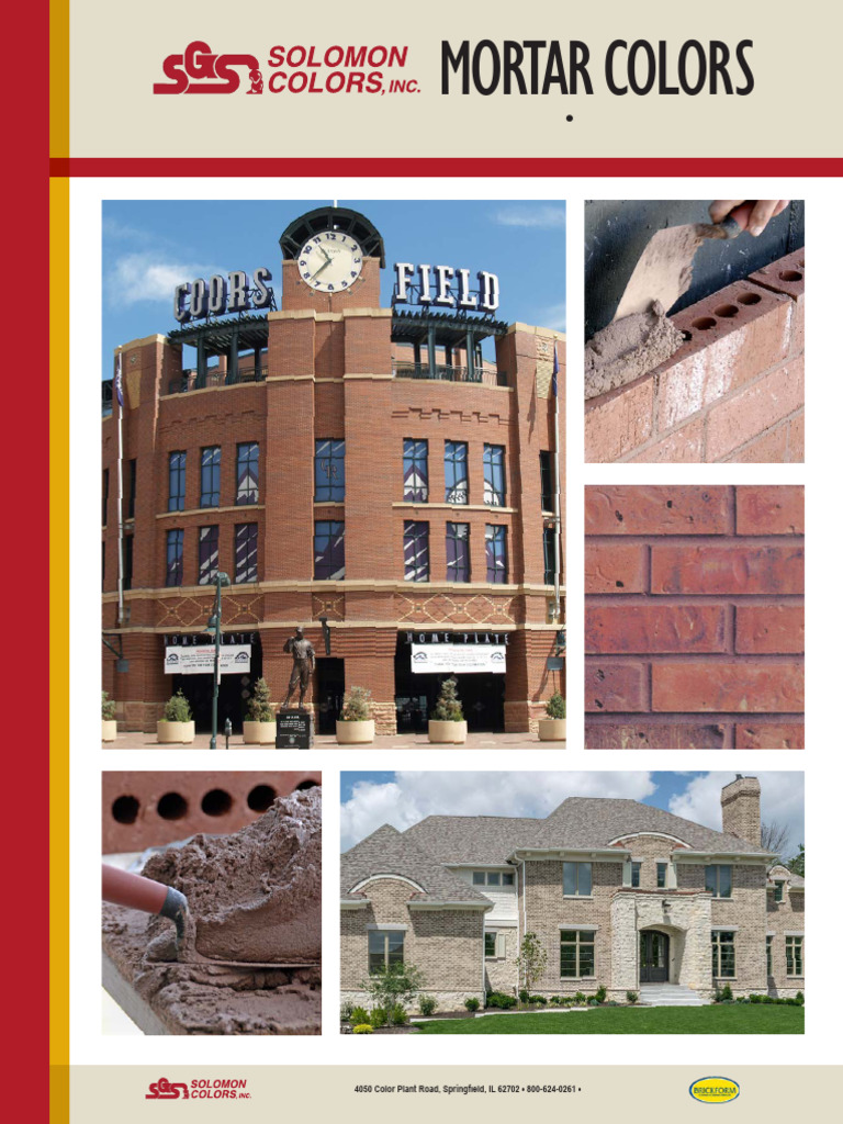 Solomon Colors Mortar Color Guide | PDF | Mortar (Masonry) | Cement