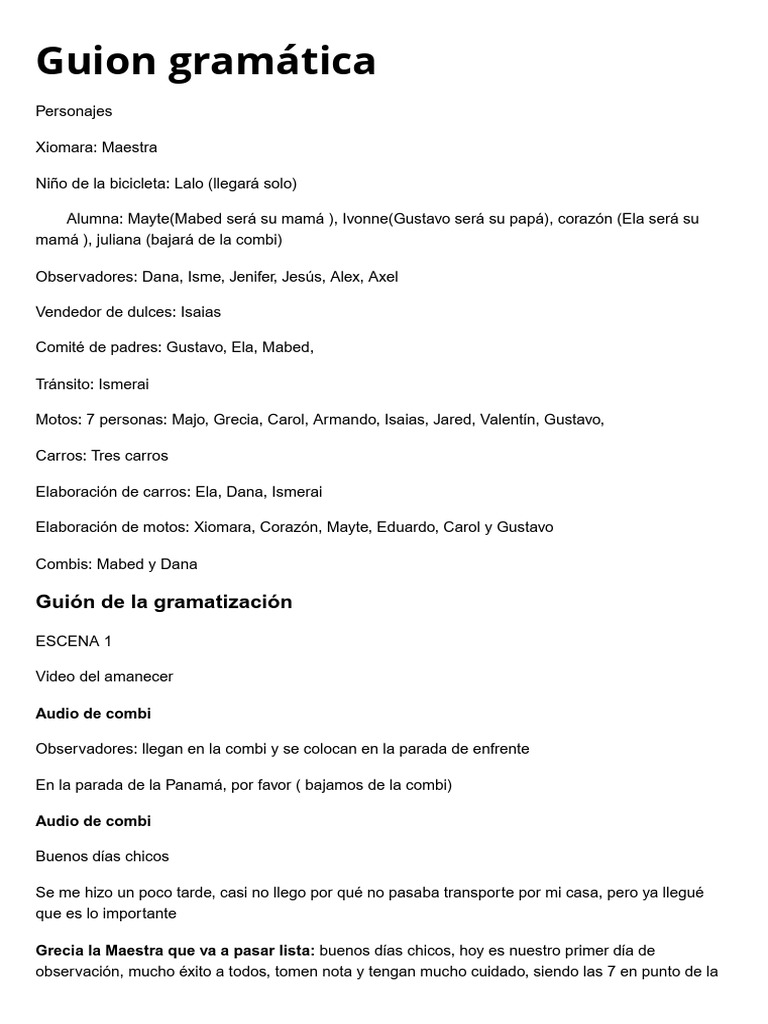 Guion Gramática - 20241112 - 104508 - 0000 | PDF