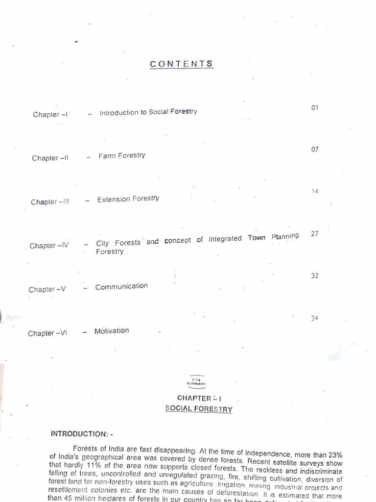 Social Forestry Lecture Note Ofrc | PDF