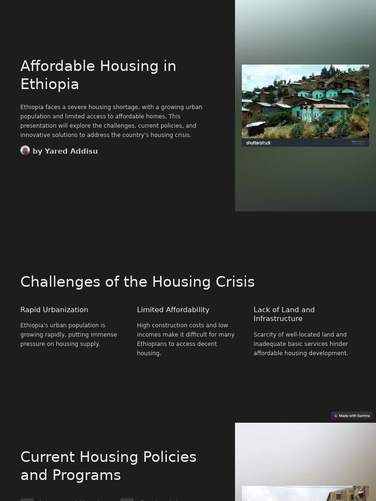 Ethiopia's Affordable Housing Solutions | PDF | Affordable Housing ...