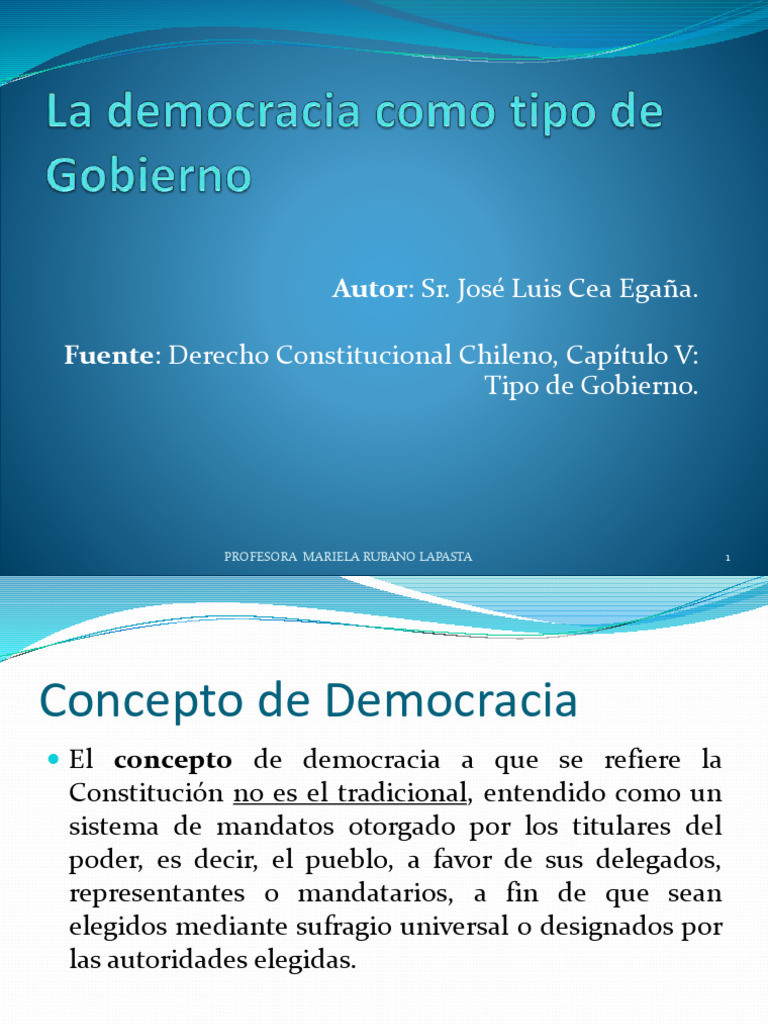 Democracia y Tipo de Gobierno en Chile | PDF | Democracia | Ideologías ...