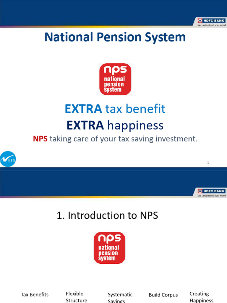 NPS Overview and Tax Benefits | PDF | Pension | Employee Benefits