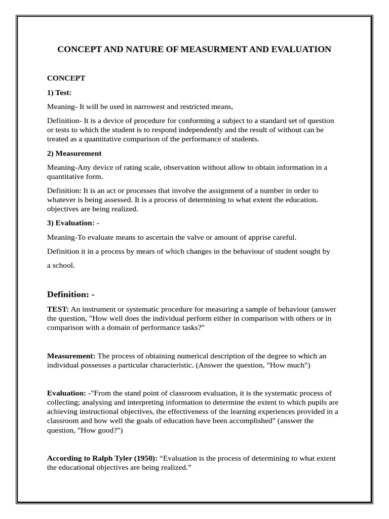 Measurement and Evaluation in Education | PDF | Educational Assessment ...