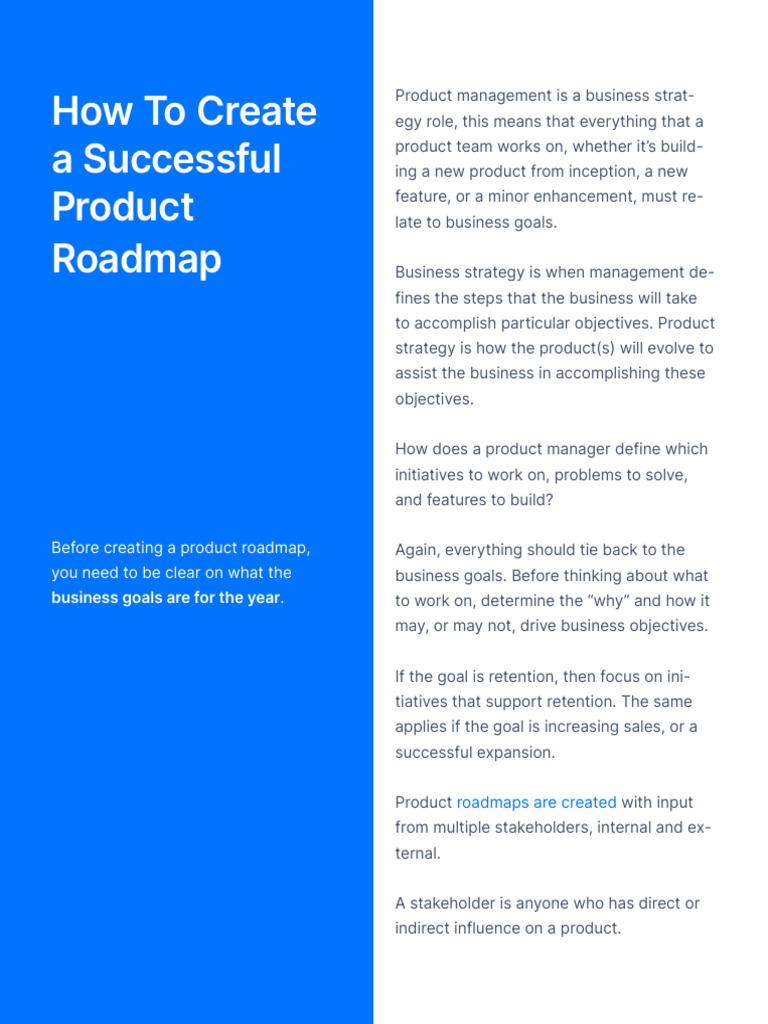 Create Roadmap | PDF | Business