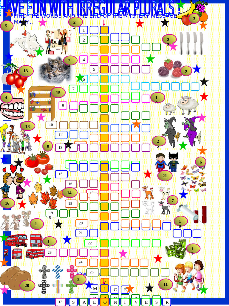 Plural Crossword PDF