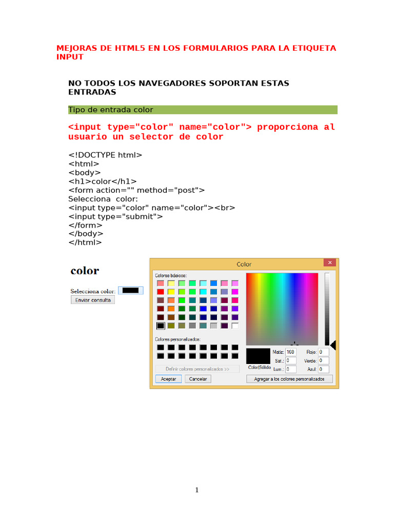 Mejora de Formularios HTML5 y Nuevos Inputs | PDF | Expresión regular ...