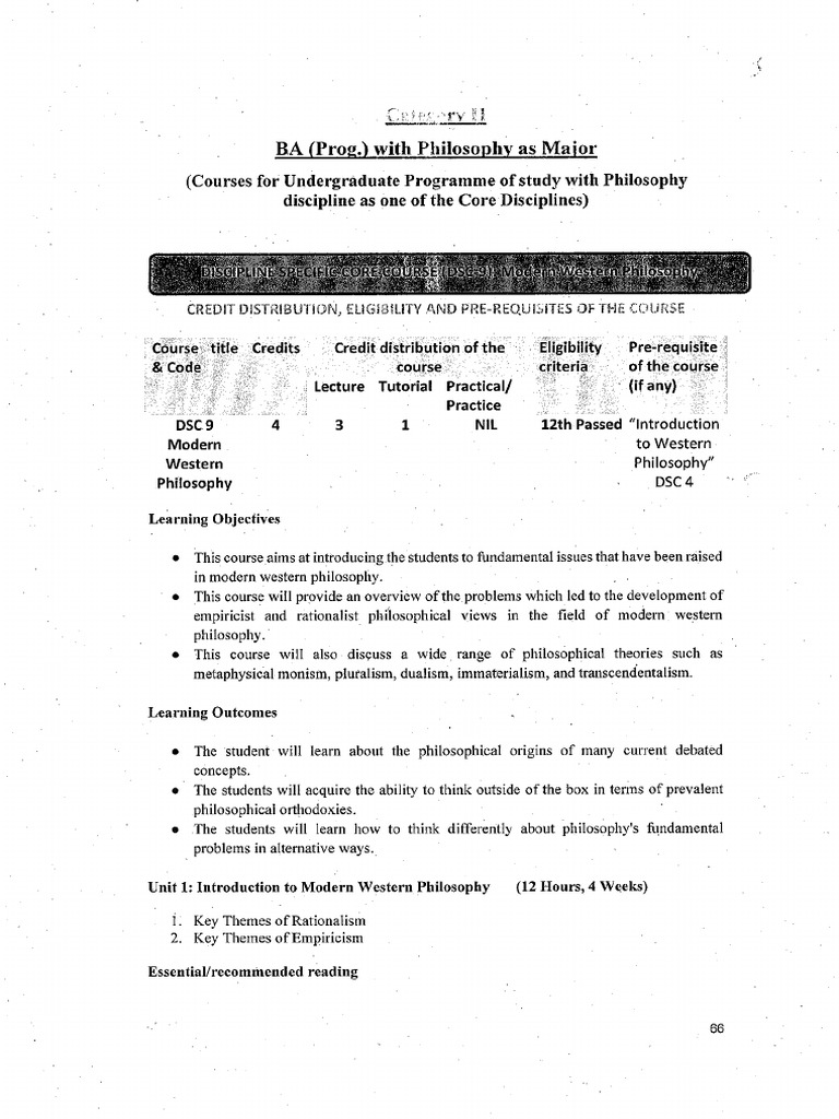 Philosophy sem 5 syllabus pdf