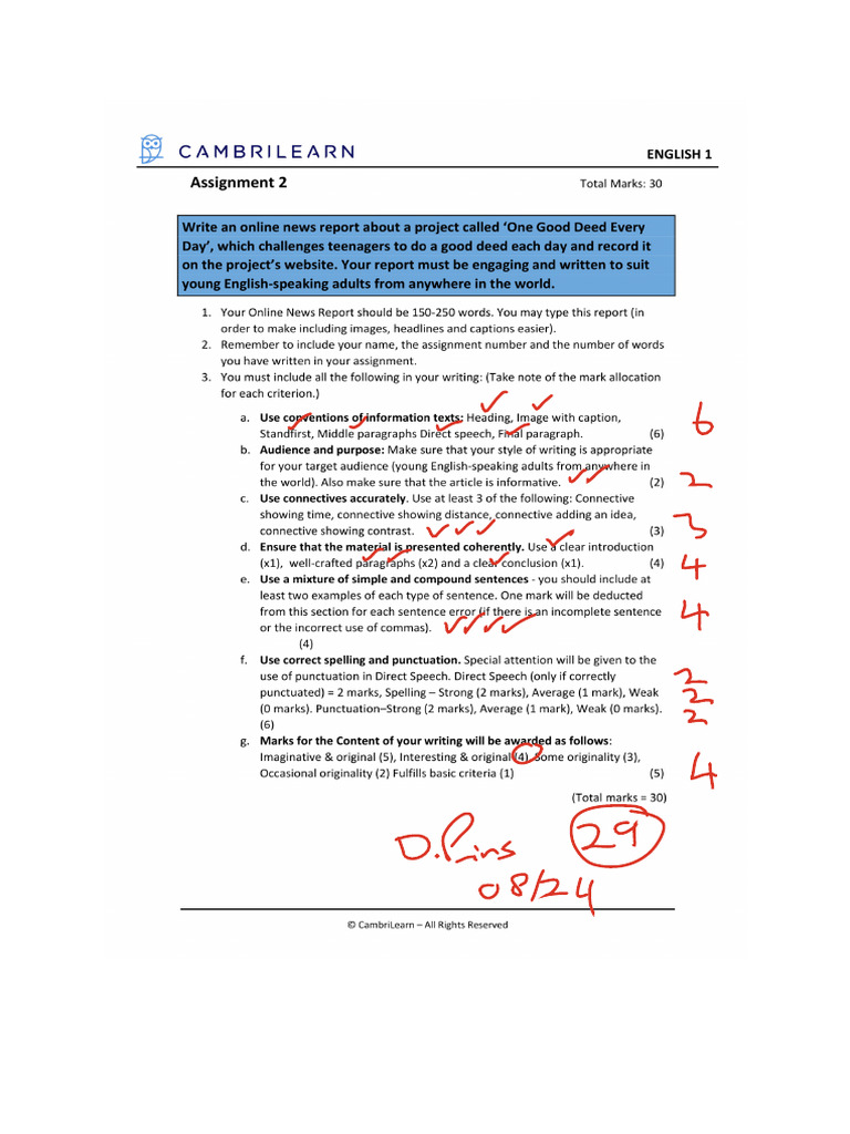 Marked Paper - Assignment 2 | PDF