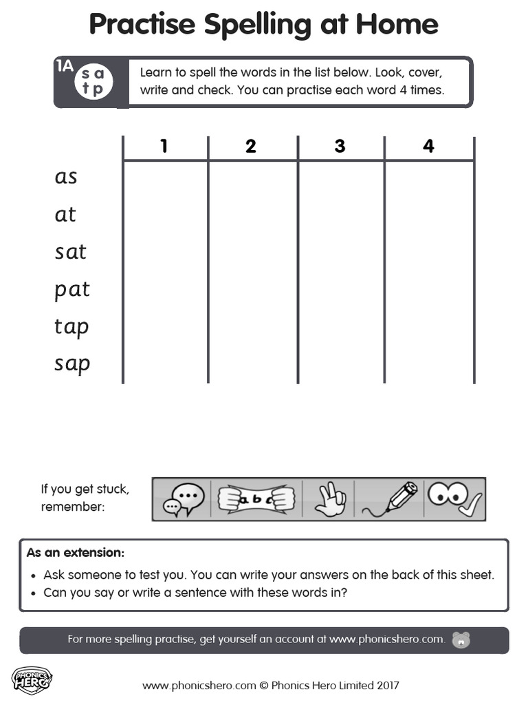 Home Spelling Practice Guide | PDF | Foreign Language Studies