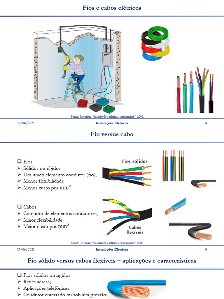 Aula 4 Materiais Ferramentas e Emendas | PDF | Eletricista | Fiação ...