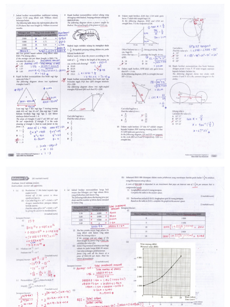 Form 3 End Revision With Answer | PDF