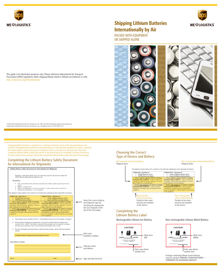 Lithium Batteries Instruction Guide | PDF | Rechargeable Battery ...