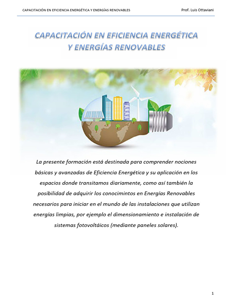 Capacitación en Eficiencia Energética | PDF | Uso eficiente de energía ...