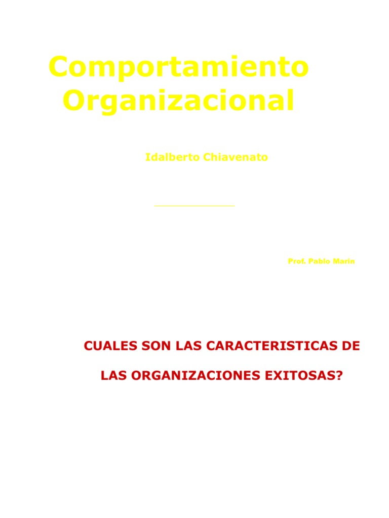 chiavenato comportamiento organizacional