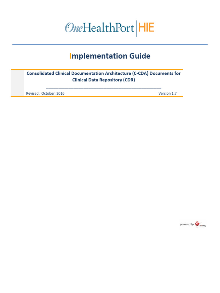 OneHealthPort C-CDA Implementation Guide | PDF | Public Key Certificate ...