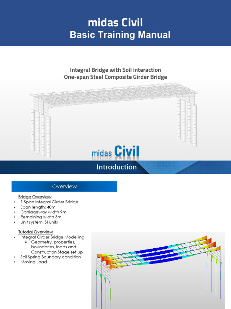 Integral Steel Composite Bridge Training | PDF | Bending | Deep Foundation