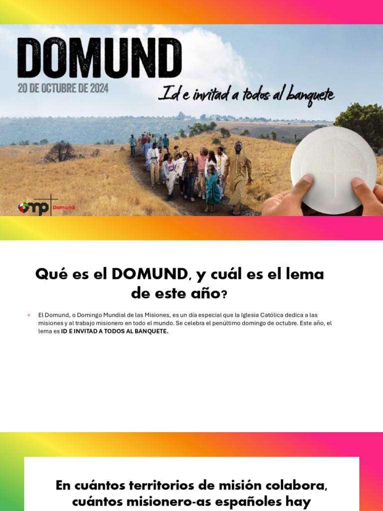 DOMUND 2025: Lema y Cooperación Misionera | PDF | Iglesia Católica ...