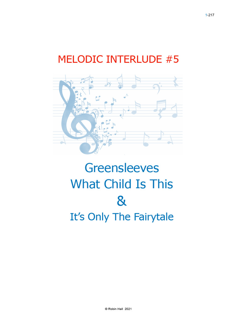 1 217 233 Greensleeves | PDF | Elements Of Music | Music Theory, image size:768x1024