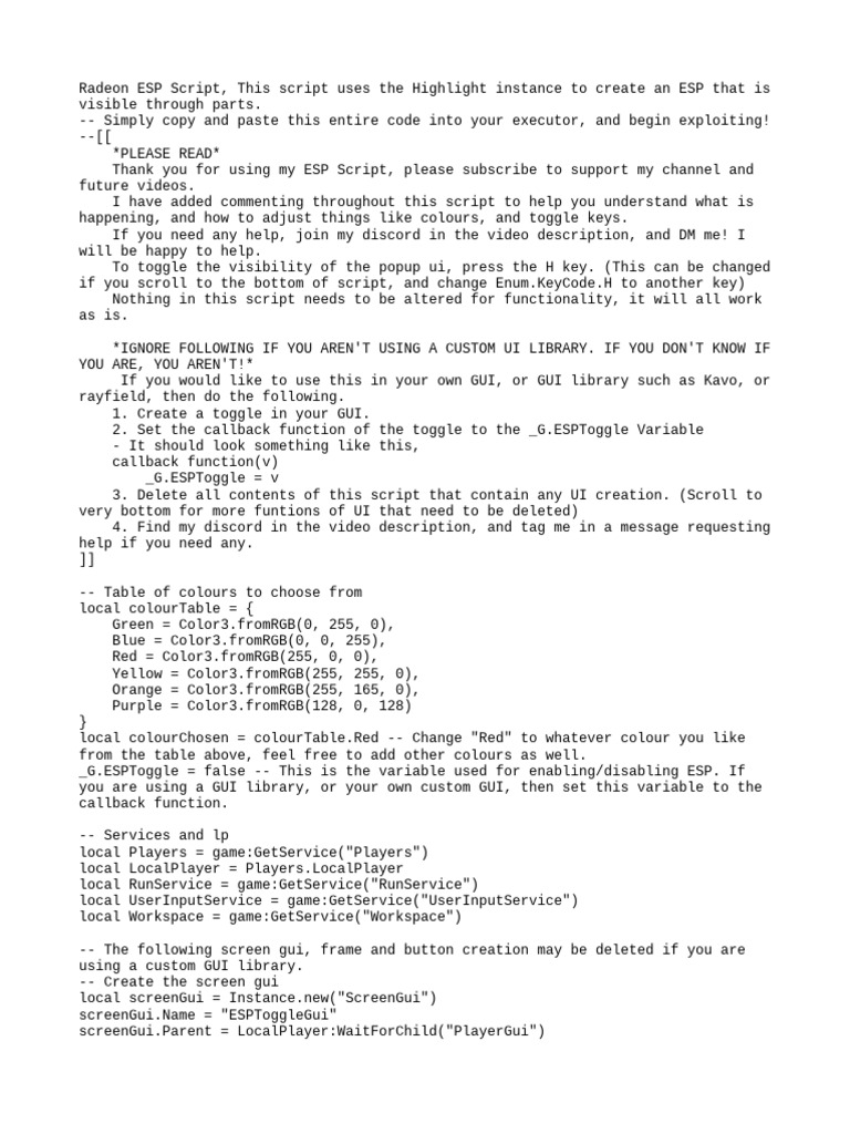 ESP Roblox v2 | PDF | Computing | Computer Programming
