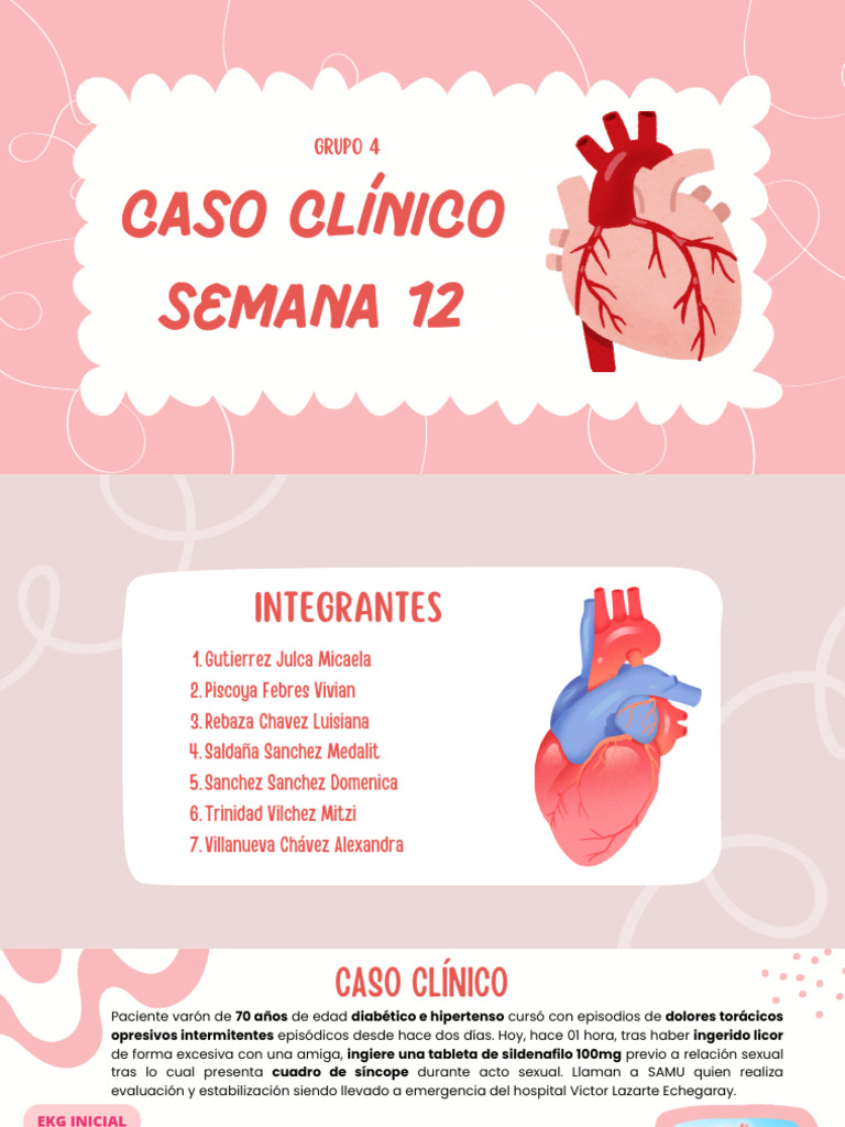 Caso Clínico 12-Grupo 4 | PDF | Infarto de miocardio | Electrocardiografia