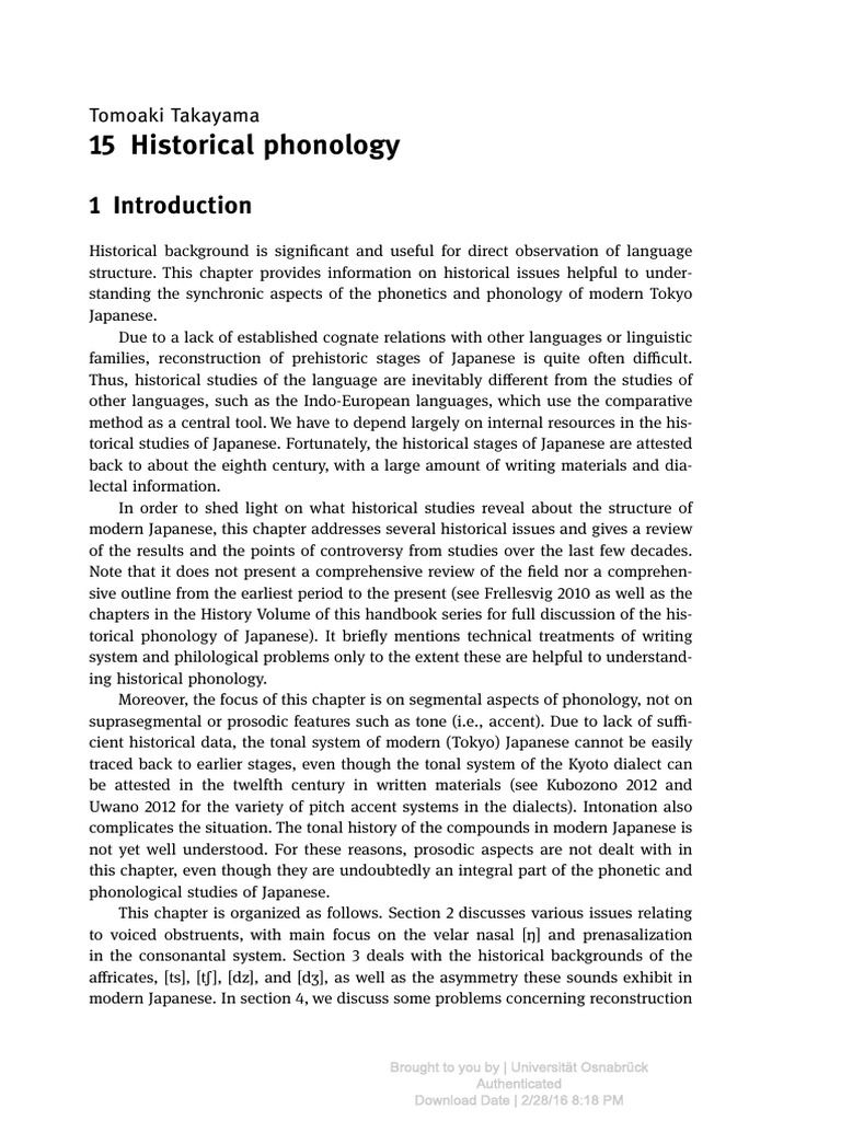 15 Historical Phonology | PDF | Phoneme | Consonant