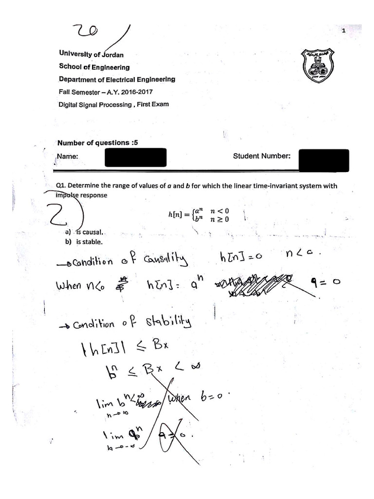 Dsp First Exam Fall 2016 Pdf