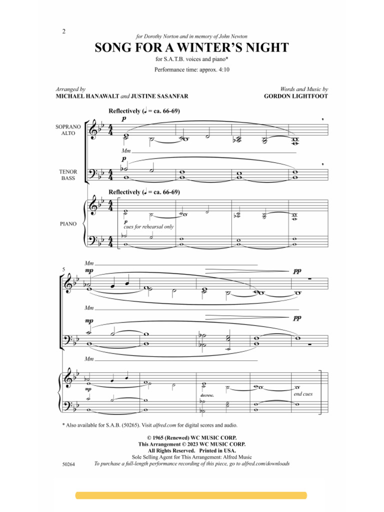Song For A Winters Night | PDF