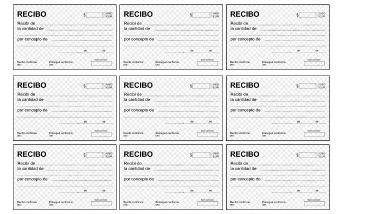 Recibos Formatos | PDF