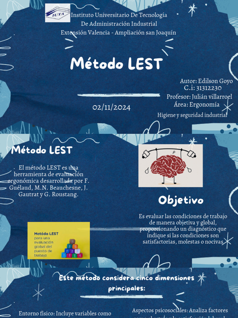 Método LEST | PDF | Factores humanos y ergonomía | Estrés (biología)