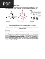 Diamond, Graphite, and Silicon Dioxide Structures | PDF | Silicon ...