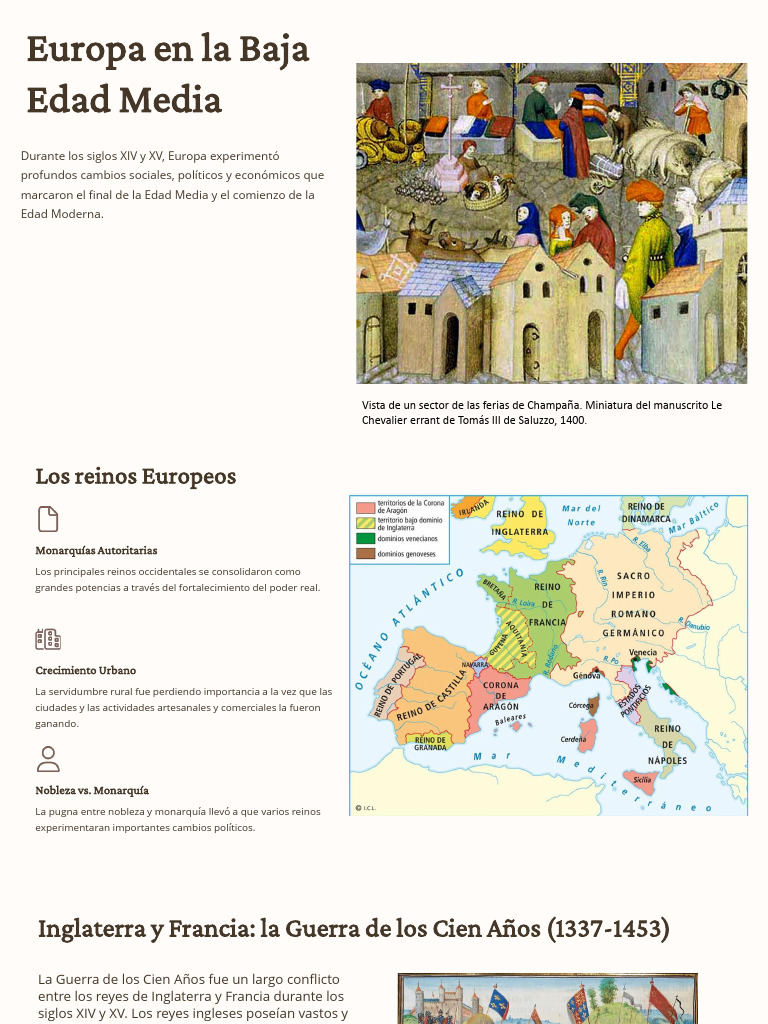 Europa en La Baja Edad Media | PDF | Edades medias | Santo Imperio Romano