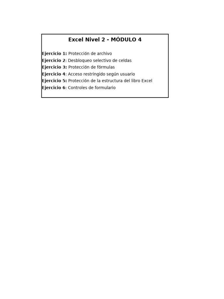Ejercicios Módulo 4 - Excel II | PDF