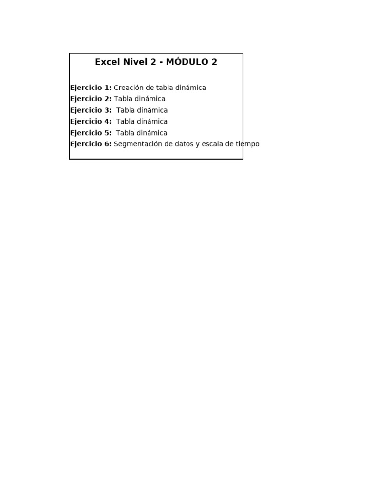 Ejercicios m dulo 2 excel ii pdf postres sopa