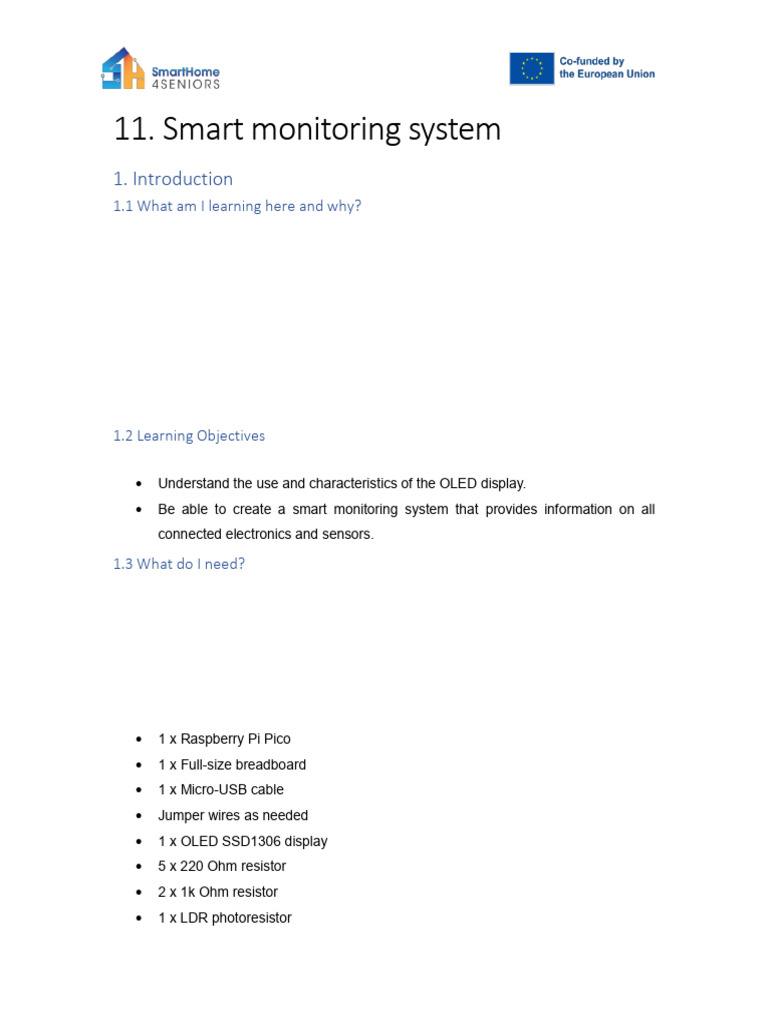 Smart Monitoring System Tutorial | PDF | Oled | Home Automation