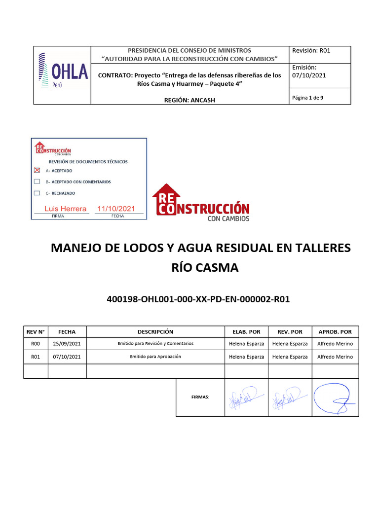 Manejo de Lodos Residuales | PDF | Agua | Ciencias de la Tierra