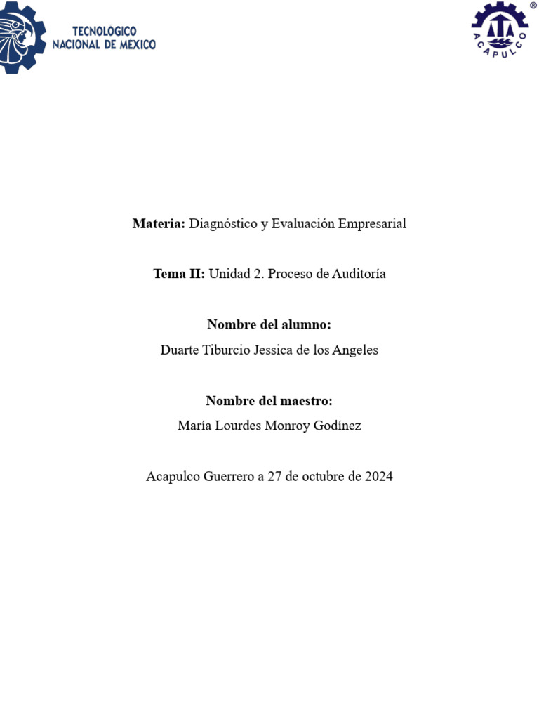 UNIDAD 2. Proceso de La Auditoria | PDF | Auditoría | Contralor