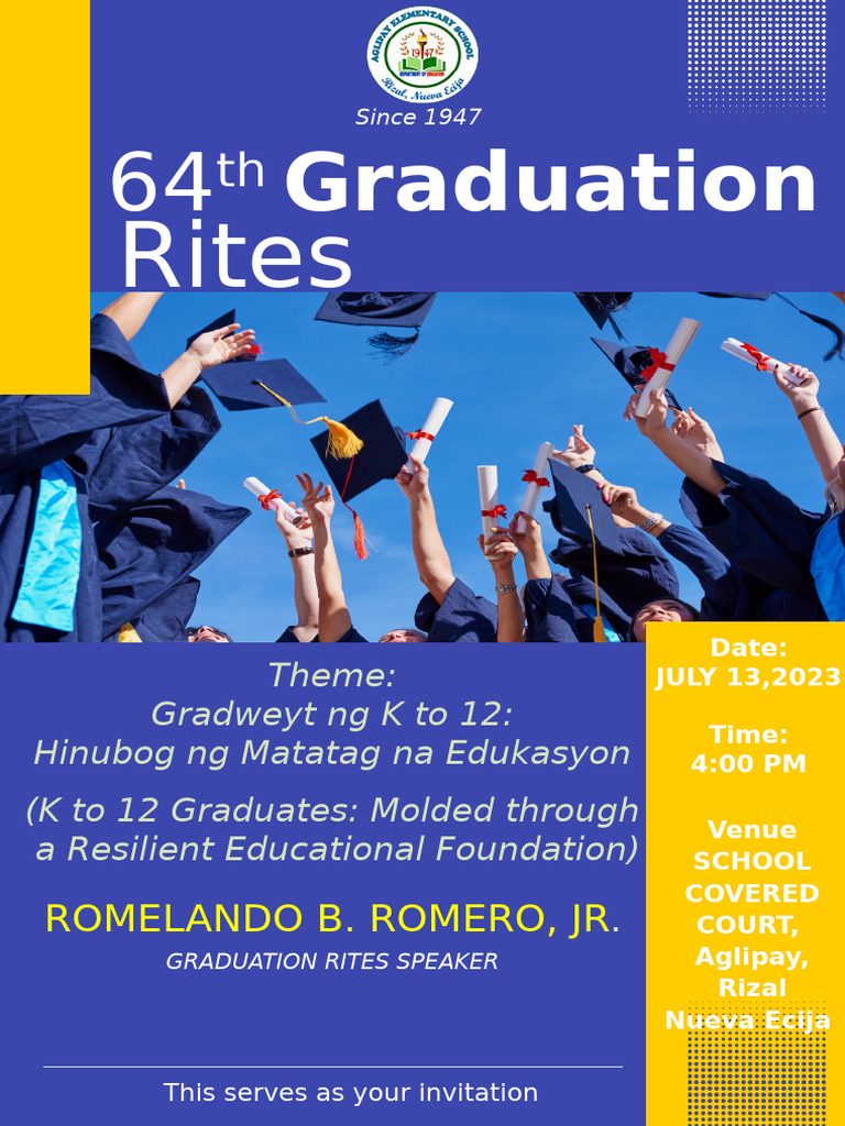 64th Graduation Rites Invitation 2023 | PDF