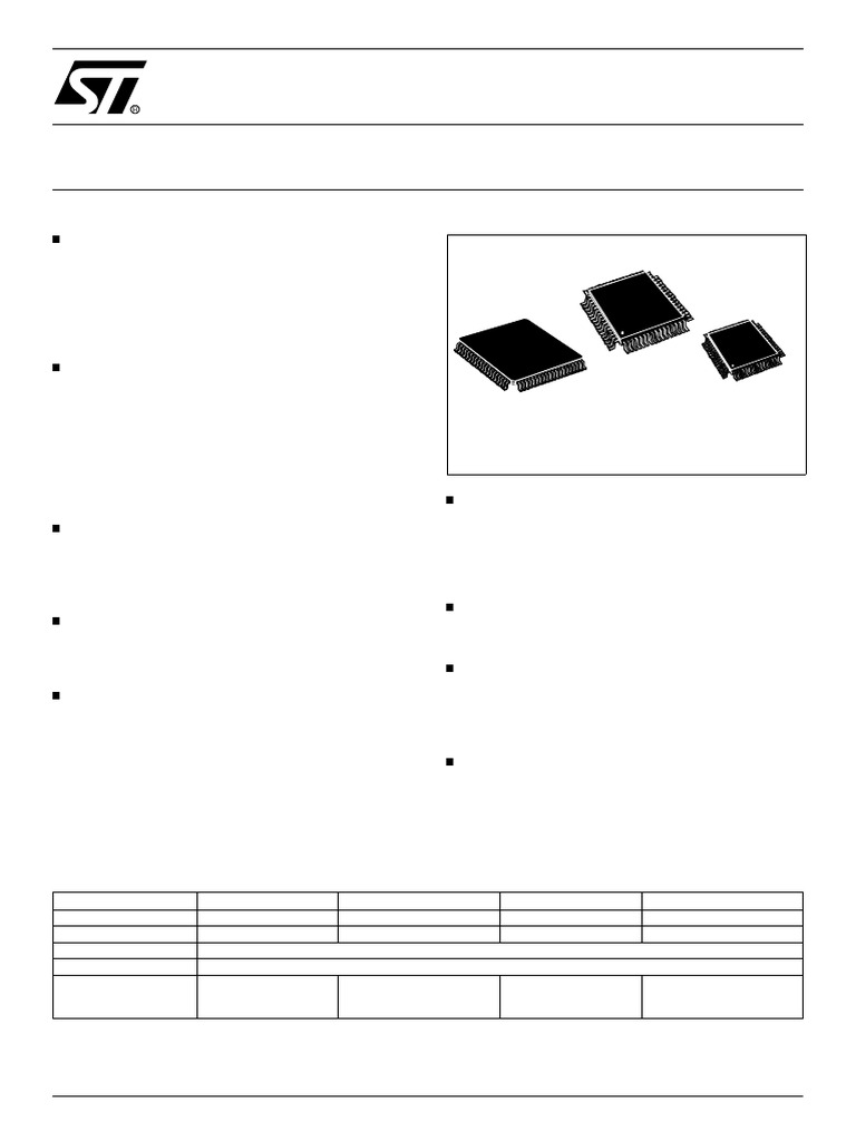 ST72F521 8-Bit MCU Specifications | PDF | Microcontroller | Flash Memory