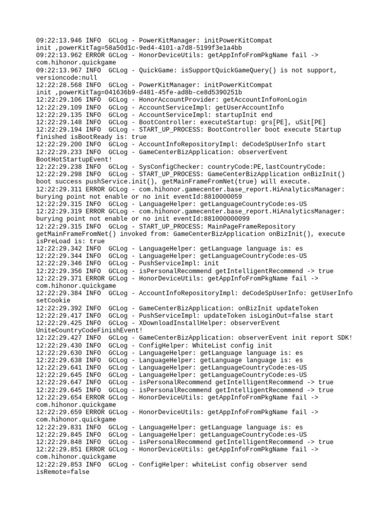 Honor Device Log Analysis Report | PDF | Software Development | Network ...